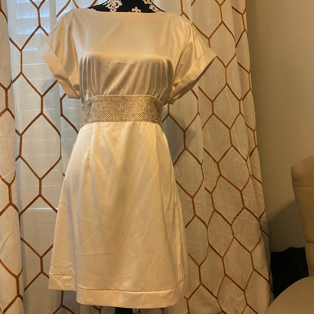 LAST CHANCE Cream Beaded dress - will be removed from closet at end of March